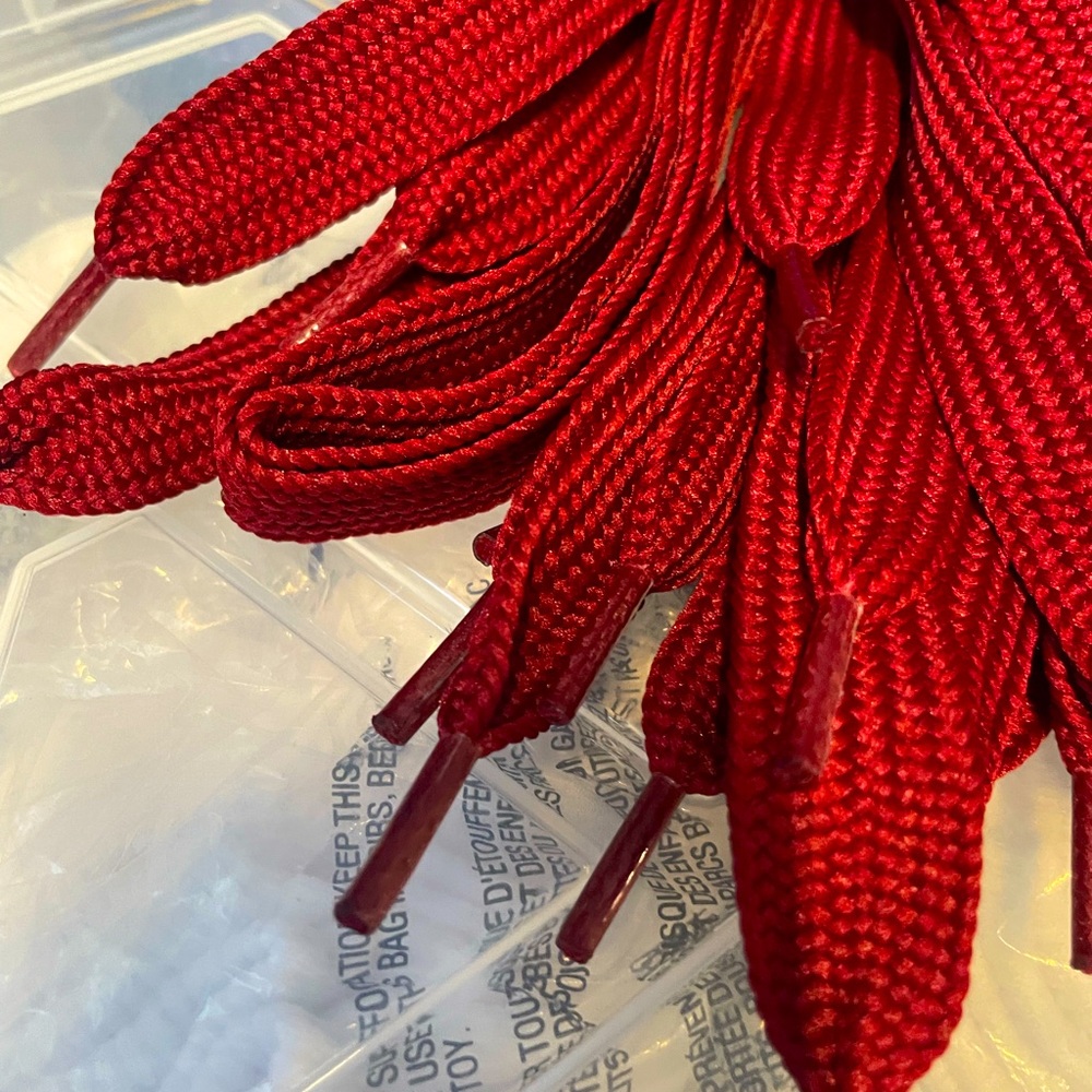 Fat laces 54 inch maroon set of 5 new - Picture 2 of 3